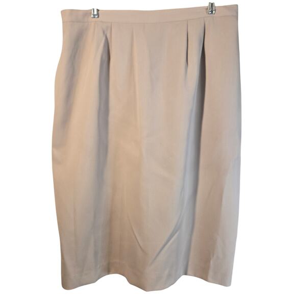 Vintage Classic Taupe Skirt – Size 18W | Timeless Career Wear [0391] - Picture 1 of 7